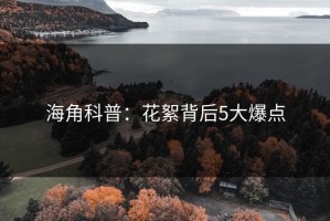 海角科普：花絮背后5大爆点